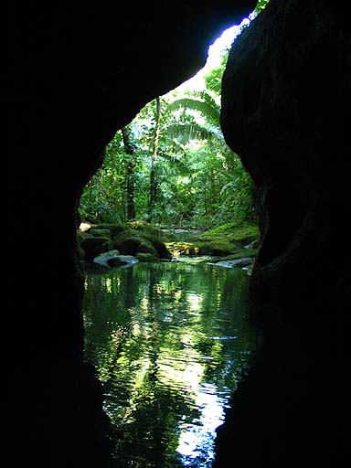 An entrance to the Actun Tunichil Muknal caves system. We had to swim through this section, and many other parts of the tour .jpg