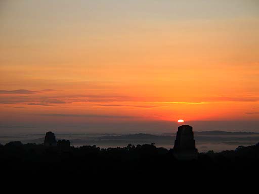 A spectacular sunrise view at 7.22 a.m.  from temple 4, the highest point in Tekal 1 .jpg