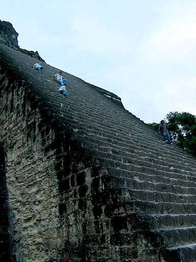 Climbing down the face of Temple 2 .jpg