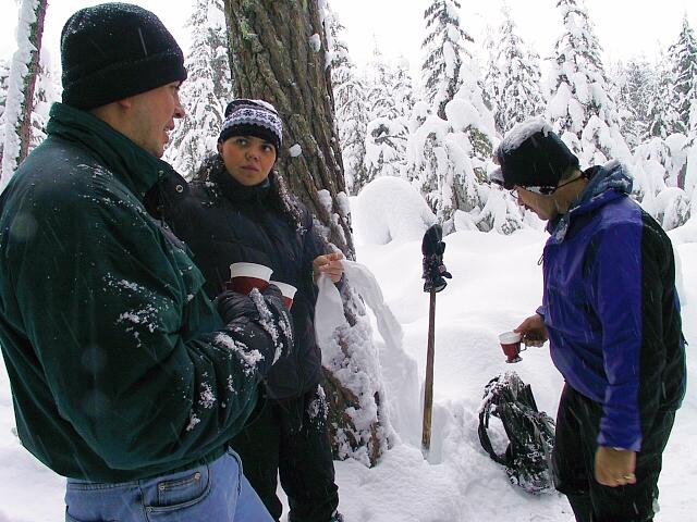 Snow shoeing hot apple cider break.jpg