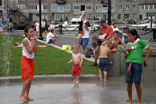 This fountain was a godsend for these kids