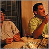 Carlos, excellent host of the dinner and Pep talking about good wines.jpg