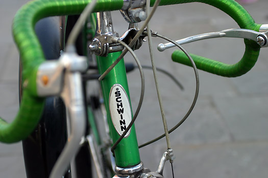 Green Schwinn - there are a LOT of older bikes like this in Philly